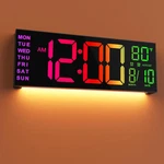 16" Large Digital Wall Mount Clock, Count Down Timer, Alarm, Big Led, 8 Rgb Colo. Fixed Price $47.85.