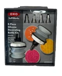 Oxo Softworks 8 Piece Silicone Decorating Bottle Kit With Nozzles. Fixed Price $19.99.