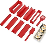 Meidong Sushi Making Kit Deluxe Edition Set 10 Pieces Plastic Tool - Red. Fixed Price $21.63.