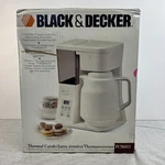 Black & Decker Thermal Carafe Coffee Maker W/ Digital Clock/timer TCM413 Nos. Fixed Price $200.00.