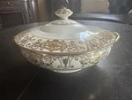 Noritake Christmas Ball #175 Covered Vegetable Bowl- Lid Does Not Fit Perfectly. Fixed Price $59.00.