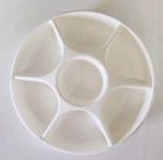 Tupperware Dip Snack Relish Divided Serving Tray W/lid 1665-2 1667-10. Fixed Price $29.97.