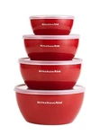 New Kitchenaid Classic Prep Bowls With Lids, Set Of 4, Empire (red) 12.6 Ounces. Fixed Price $29.99.
