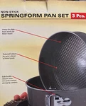 Nib Sunbeam 3-PIECE Non-stick Springform Cake Pan Set. Fixed Price $14.99.