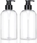 Empty Plastic Pump Bottles Dispenser 2 Pack Clear Refillable. Fixed Price $9.43.