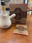 Williams Sonoma Ceramic Hot Chocolate Pot W/ Foam Frother Mixer Usage/recipe Nib. Fixed Price $15.00.