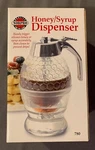 Norpro Premium Honey Syrup Dispenser Pot Jar Glass Bee Hive Pattern 8 Ounce Cap.. Fixed Price $24.99.