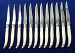 New Jean Dubost Laguiole 6-PIECE Stainless Steel Steak Knives France Ivory Color. Fixed Price $44.95.
