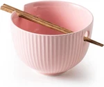 Ceramic Ramen With Matching Chopsticks, Soup Bowls For Udon Soba Pho Asian. Fixed Price $28.32.