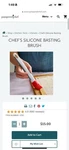 Pampered Chef 1755 Silicone Basting Brush New Sealed Stain & Odor-resistant. Fixed Price $10.99.