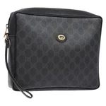 Gucci Gg Supreme Clutch Bag Pvc Black Gold 156 01 053 Auth BA5207. Fixed Price $189.75.