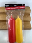 Set Of Cooking Concepts 12OZ Ketchup Mustard Colored Condiment Squeeze Bottles. Fixed Price $21.01.