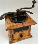 Parker's 1883 Patented Antique American National NO.301 Wood Coffee Mill/grinder. Fixed Price $139.00.