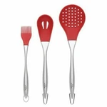 The Mexican Kitchen By Rick Bayless 3 Piece Stainless Tool Set Red. Fixed Price $43.62.