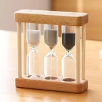 Creative 1/3/5 Minute Wooden Sand Hourglass Timer Clock Home Brown. Fixed Price $12.41.