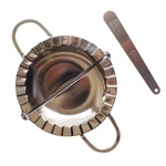 Lovedeal 6 Inch Large Dumpling Maker, Stainless Steel Empanda Press, Silver. Fixed Price $27.99.