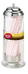 Tablecraft H714CH Straw Dispenser, 4-3/8 X 11-1/8, Glass, Chrome. Fixed Price $34.64.