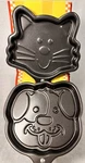 Kitty Cat Puppy Dog Shaped Meow Woof Pancake Egg Canine Feline Face Skillet Mold. Fixed Price $16.99.