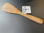 Hand-crafted Olive Wood Naturally Dark Flat Spatula. Fixed Price $12.00.