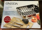 Oneida Stainless Steel Roaster, Turkey Baster & Lifters Nib. Fixed Price $40.00.