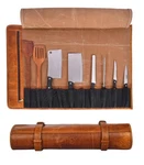 Professional Chef Knife Roll Bag, 8-PIECE Kitchen Utensil Set With Leather Ca.... Fixed Price $123.45.