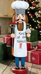 Christmas Wooden Bbq Chef Grill Nutcracker 15. Fixed Price $44.99.
