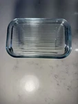 Vintage Marinex Brazil Glass 7" Loaf Bread Baking Dish Or Butter With Lid. Fixed Price $19.99.