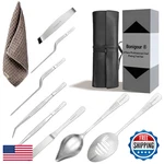 Bonigour 9-PIECE Pro Chef Culinary Plating Tool Set Garnish Kit Stainless Steel. Fixed Price $90.56.