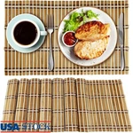 Natural Bamboo Placemats Set Of 8 Eco-friendly Heat-resistant Table Dining. Fixed Price $21.45.