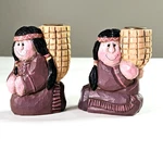 Eddie Walker Midwest Of Cannon Falls Native American Corn Candle Holders Pair. Fixed Price $45.00.