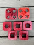 Lot Of 7 Vtg Tupperware Canape Veg Garnish Play Doh Mini Cookie Cutters. Fixed Price $35.00.
