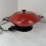 Meyer EW8200 Red 14 Electric Wok Skillet Stick Porcelain Aluminum + Lid. Fixed Price $27.99.