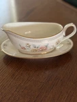 Noritake Cervantes Gravy Boat & Underplate 7261 Ivory Floral Gold Trim. Fixed Price $49.95.