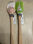 Tovolo Holiday Silicone Wood Handle Spatula Set Of 2. Fixed Price $10.00.