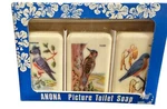 Vintage Anona Birds Picture Toilet Soap Bars By British Legion Industries. Fixed Price $25.95.