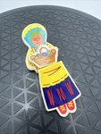 Arjon Country Kitchen Fridge Sitter Magnet Woman Basket Of Fruit. Fixed Price $15.00.