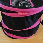 Pampered Chef Insulated Food Carrier Black Pink Canvas Nylon Plastic. Fixed Price $12.00.
