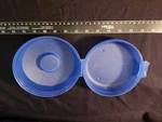 Blue Bagel Donut Keeper Container Vintage Tupperware 4440A-4. Fixed Price $8.90.