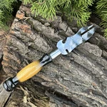 Stainless Steel Skewer Tool 280MM Two-tone Wooden Handle Meat Carving Fork. Fixed Price $20.00.