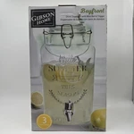 New Gibson Home Bayfront 2.9L ( 3.1 Qt) Mason Jar Glass Beverage Dispenser. Fixed Price $25.50.