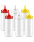 Multicolor Food-squeeze Bottles Set-condiment Dispensers For Kitchen, Bbq, Sa.... Fixed Price $26.71.