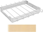 Upgraded Stainless Steel Bbq Shish Kabob Set, Large Foldable Grill Rack With 6PC. Fixed Price $28.97.