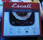 Escali Versi Digital Coffee Scale With Timer, 6.6 Lb Capacity, Black Model CF63B. Fixed Price $48.60.