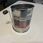 Norpro Stainless Steel Cup Flour Sifter With Rotary Hand Crank Knob Model 136. Fixed Price $15.99.