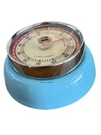 Kikkerland Retro 55 Minute Timer Mechanical Magnetic Baby Blue Chrome Kitchen. Fixed Price $20.00.