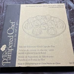 Pampered Chef Silicon Bakeware Floral Cupcake Pan #1613 New In The Box. Fixed Price $24.50.