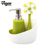 Vigar 6025 Sink Side European Colorful Set Soap Dispenser Dish Brush Green. Fixed Price $24.99.