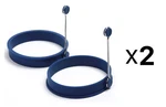 Norpro Set Of Silicone 4-INCH Round Pancake/egg Rings, Blue (2-PACK). Fixed Price $13.72.