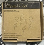 Pampered Chef #2905 Stainless Serving Picks Set Open Box. Fixed Price $9.99.