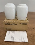 Pampered Chef Salt And Pepper Shakers White Porcelain. Fixed Price $15.00.